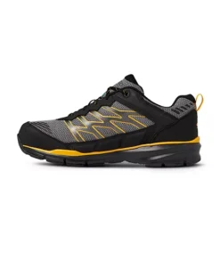 Men's 3604 Aluminum Toe Steel Plate Quad Lite Athletic Safety Shoes - Black/Yellow