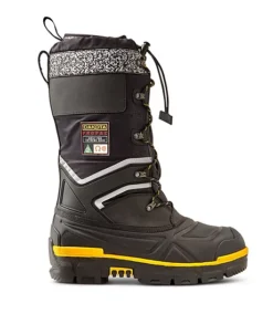 Men's 8530 Steel Toe Steel Plate Safety Winter Felt Pack Boots - Black