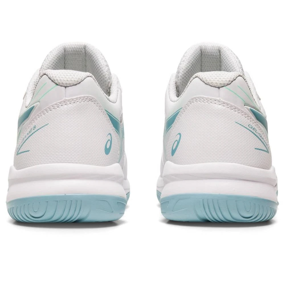 Asics Gel Game 8 GS Junior Tennis Shoe (White/Smoke Blue) 5 Asics Gel Game 8 GS Junior Tennis Shoe (White/Smoke Blue) - Image 5