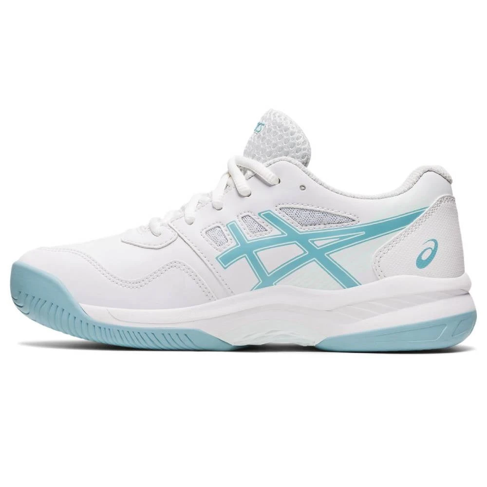 Asics Gel Game 8 GS Junior Tennis Shoe (White/Smoke Blue) 2 Asics Gel Game 8 GS Junior Tennis Shoe (White/Smoke Blue) - Image 2