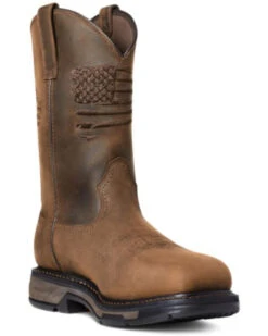 Ariat Men's Workhog Patriot Waterproof Western Work Boots - Carbon Toe