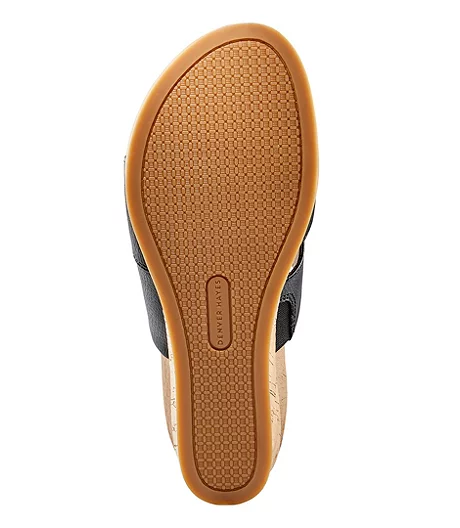 Women's Whitley Cork Wedge Mule Sandals - Black 4 Women's Whitley Cork Wedge Mule Sandals - Black - Image 4