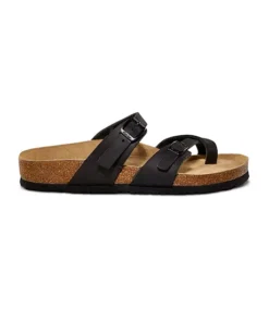 Women's Kelowna Cork Toe Loop Sandals - Black