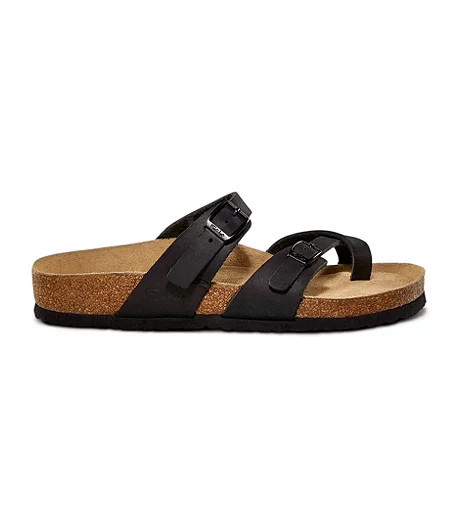 Women's Kelowna Cork Toe Loop Sandals - Black 1 Women's Kelowna Cork Toe Loop Sandals - Black