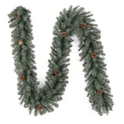 Holiday Living Christmas Scottsdale Pine Garland Green 9-ft -Dalbello shop 32016538 L