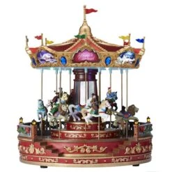 Carrousel électrique Rosie's, 12 Po X 12 Po X 14 Po, Polyrésine, Multicolore