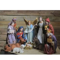 Northlight 11-Piece Blue And Red Christmas Nativity Figurine Set -Dalbello shop 331054257 AlternateImage2 l