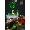 TWINKLY RGB+W 24-in Pre-Lit Indoor Electrical Outlet Green Artificial Christmas Wreath With 50 Multicolour And Warm White LED