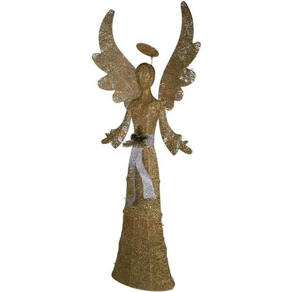 Northlight 68-in Golden Angel Christmas Decoration With Lights 3 Northlight 68-in Golden Angel Christmas Decoration With Lights - Image 3