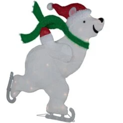 Northlight 36.25-in Skating Polar Bear Christmas Decoration With Lights 9 Northlight 36.25-in Skating Polar Bear Christmas Decoration With Lights -Dalbello shop 332017776 AlternateImage2 l