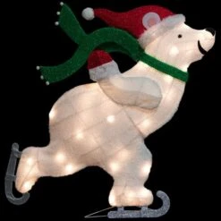Northlight 36.25-in Skating Polar Bear Christmas Decoration With Lights 8 Northlight 36.25-in Skating Polar Bear Christmas Decoration With Lights -Dalbello shop 332017776 AlternateImage4 l