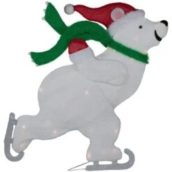 Northlight 36.25-in Skating Polar Bear Christmas Decoration With Lights 7 Northlight 36.25-in Skating Polar Bear Christmas Decoration With Lights -Dalbello shop 332017776 MainImage 001 l