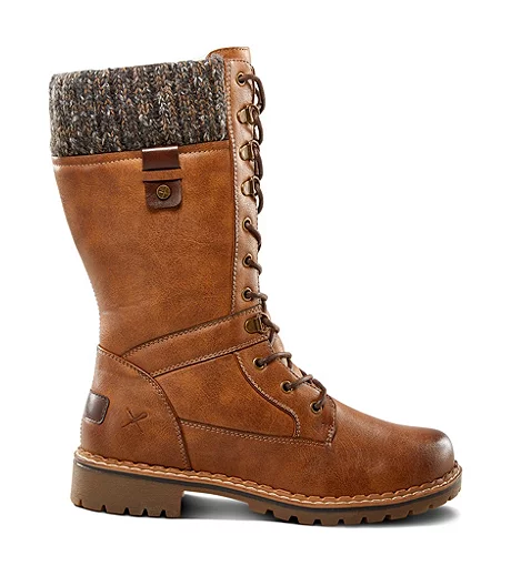 Women's Lauren Lined Lace Up Boots - Tan 1 Women's Lauren Lined Lace Up Boots - Tan