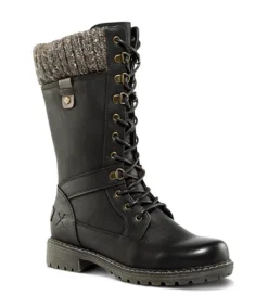 Women's Lauren Lace Up Boots - Black