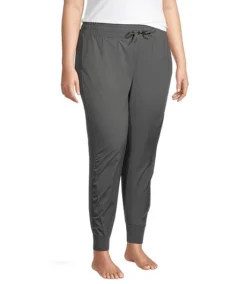 Women's Mid Rise Ruched Woven Active Jogger Pants