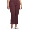 Women's Garment Wash High Rise Crop Pants