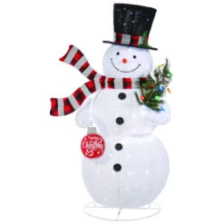 Bonhomme De Neige Illuminé Autodéployant Holiday Living De 72 Po Multicolore