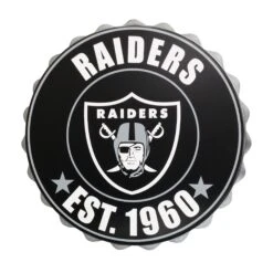 Oakland Raiders Bottle Cap Wall Logo