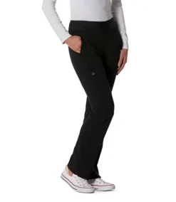 Women's Modern Motion Pull On Waist Scrub Pants - Black