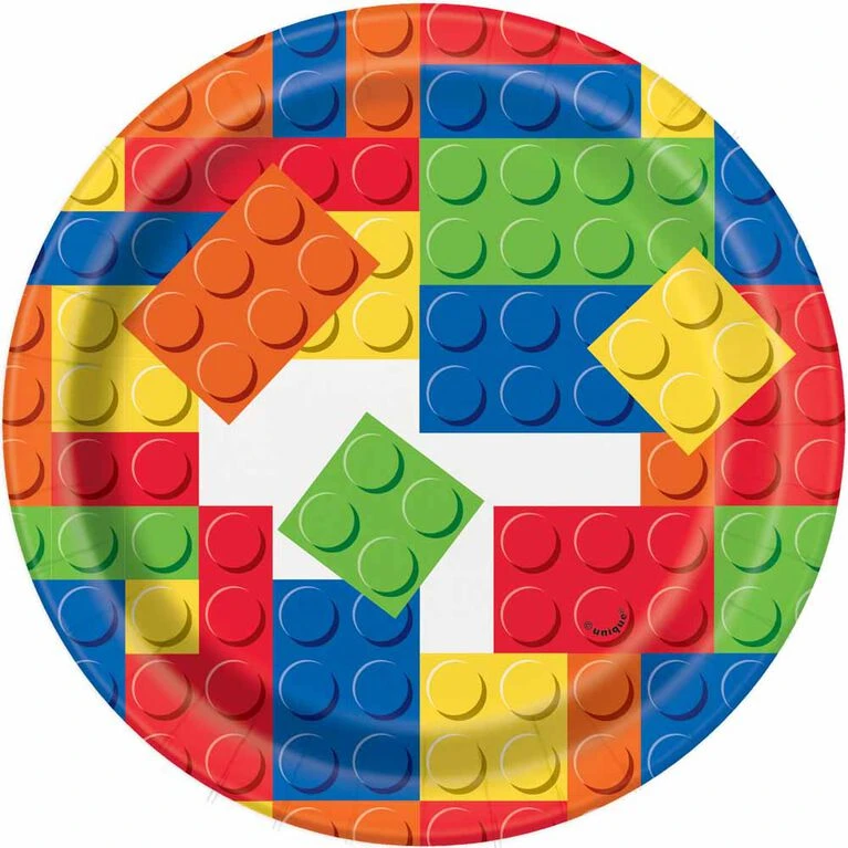 Building Blocks 7" Plates, 8 Pieces - English Edition 1 Building Blocks 7" Plates, 8 Pieces - English Edition