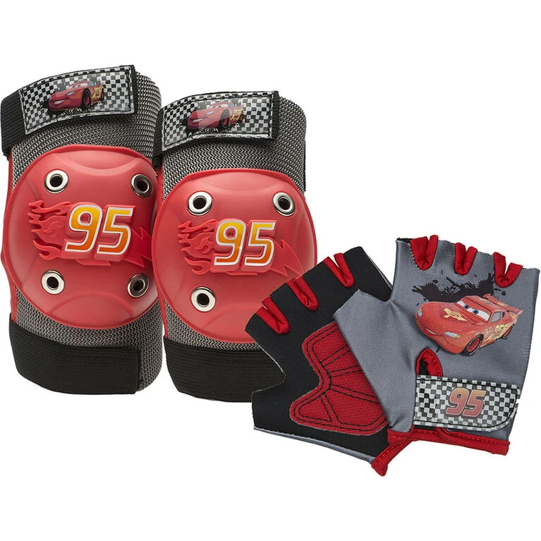 Disney Pixar Cars - Kids Bike Pad & Glove Set - Lightning McQueen 1 Disney Pixar Cars - Kids Bike Pad & Glove Set - Lightning McQueen