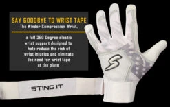 Stinger Winder Series White-Out Batting Gloves -Dalbello shop WinderWristWrapGloves
