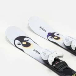 WEDZE Kids’ Downhill Skis With Bindings – Boost 100 Penguin -Dalbello shop kids downhill skis with bindings boost 100 penguin 2