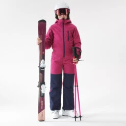 WEDZE Kids’ Ski Suit - 100 Pink/Navy Blue 12 WEDZE Kids’ Ski Suit - 100 Pink/Navy Blue -Dalbello shop kids ski suit 100 pink navy blue 5