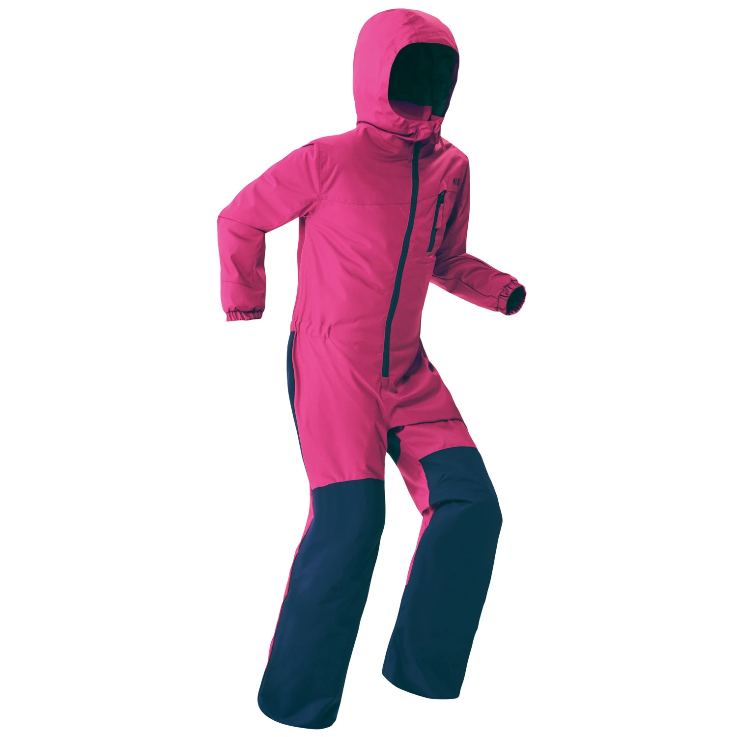 WEDZE Kids’ Ski Suit - 100 Pink/Navy Blue 1 WEDZE Kids’ Ski Suit - 100 Pink/Navy Blue