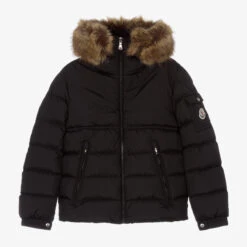 Teen Black Down Puffer Jacket