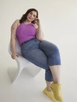 PENN Responsible, 1948 Fit, Core Denim Capri - D/C Jeans - Medium Blue Denim -Dalbello shop penningtons 465542 480 2