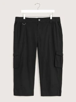 PENN Cotton Capri With Ribbed Waistband - Black -Dalbello shop penningtons 466135 1 5