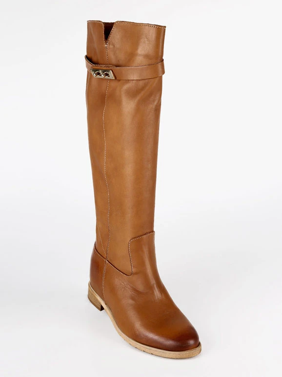 Women's Leather Boots - Cuoio 2 Women's Leather Boots - Cuoio - Image 2