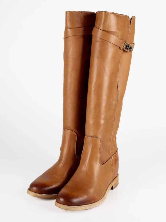 Women's Leather Boots - Cuoio 3 Women's Leather Boots - Cuoio - Image 3